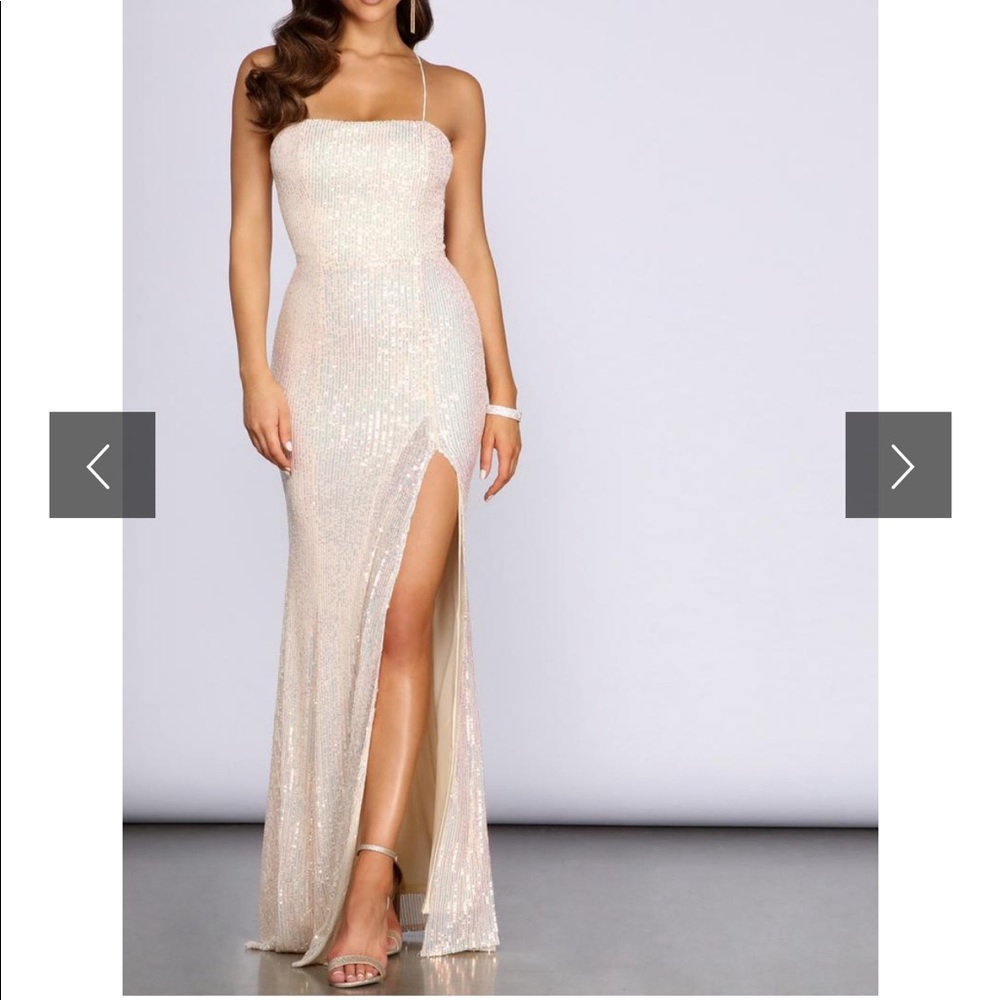 Sequined Prom Dress